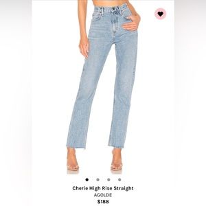 Agolde Cherie High Rise Straight Jeans